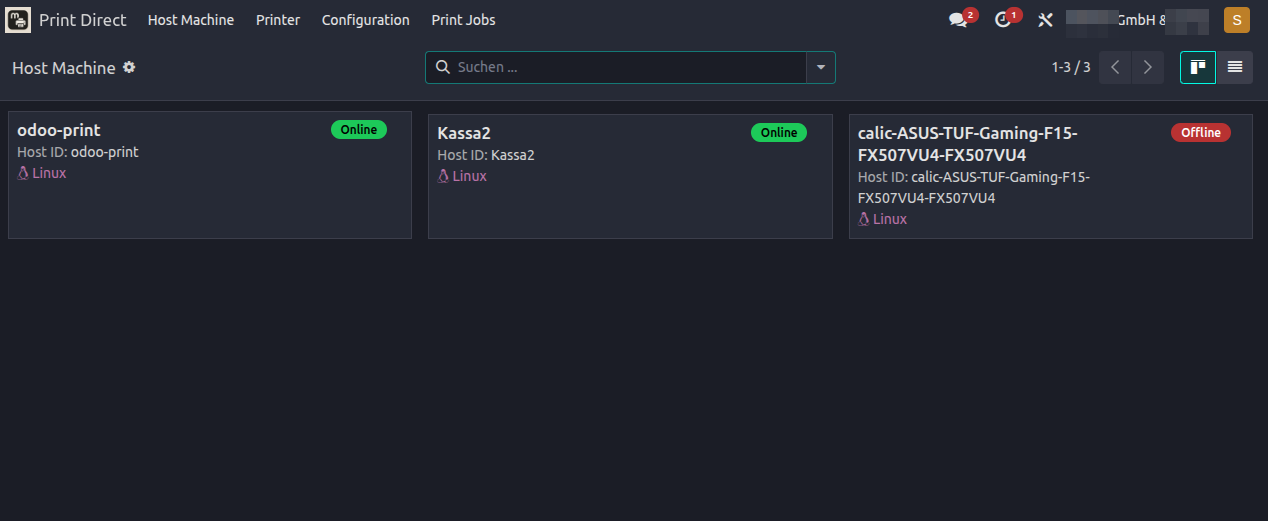 Odoo host machine kanban